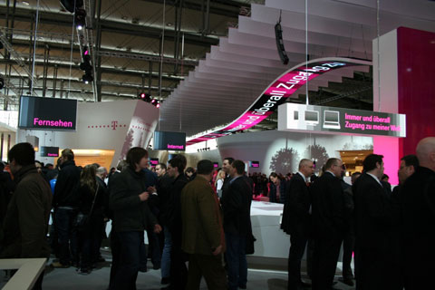 Telekomstand zu Entertain auf der Cebit