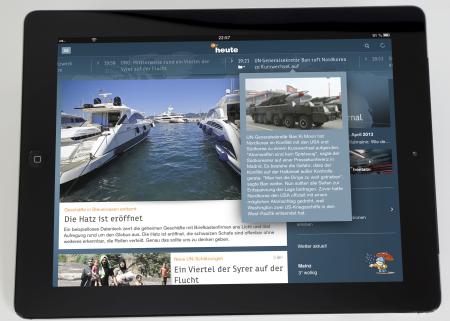 heute-APP auf dem Tablet
