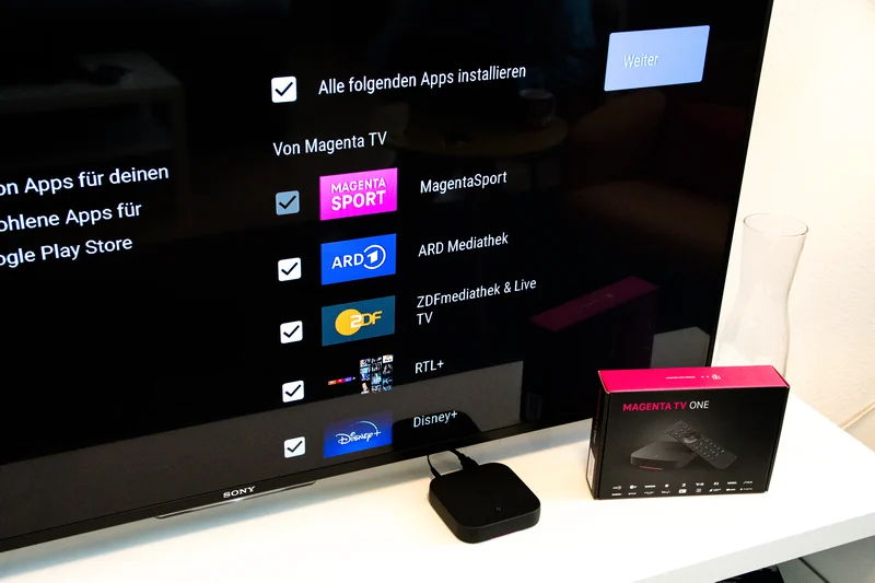 Magenta TV One Box Apps laden