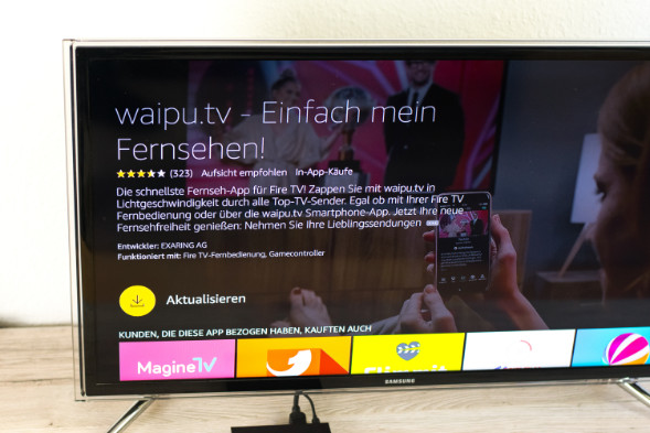 Waipu App am TV