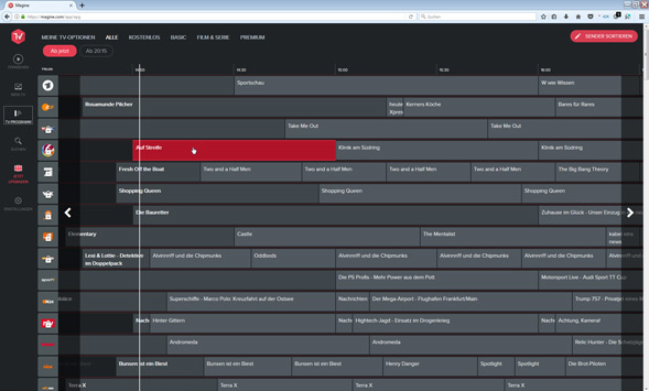 EPG bei Magine TV