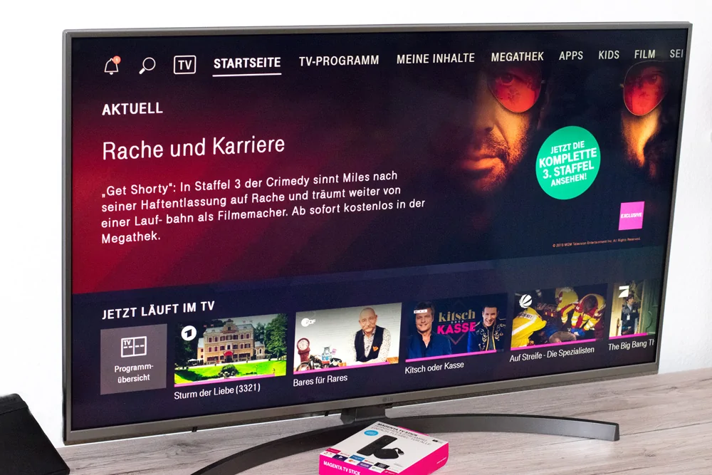 TV-Screenshot: Startseite von MagentaTV