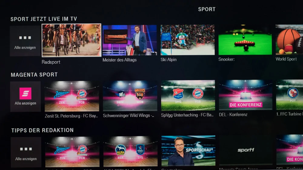 Sport bei Magenta TV