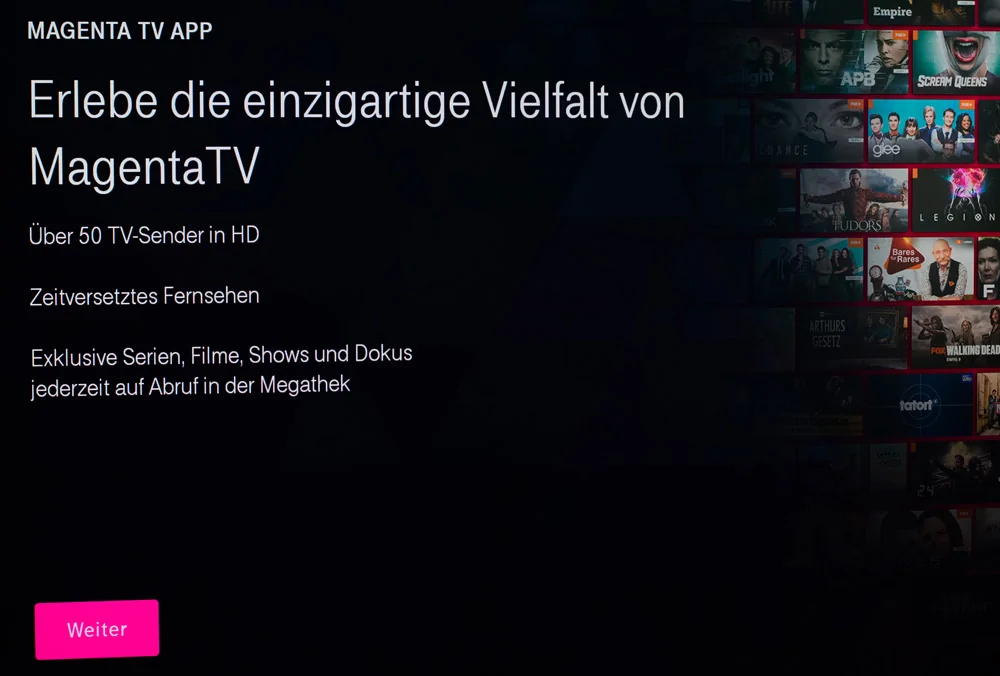 TV-Screenshot: Magenta-TV Install