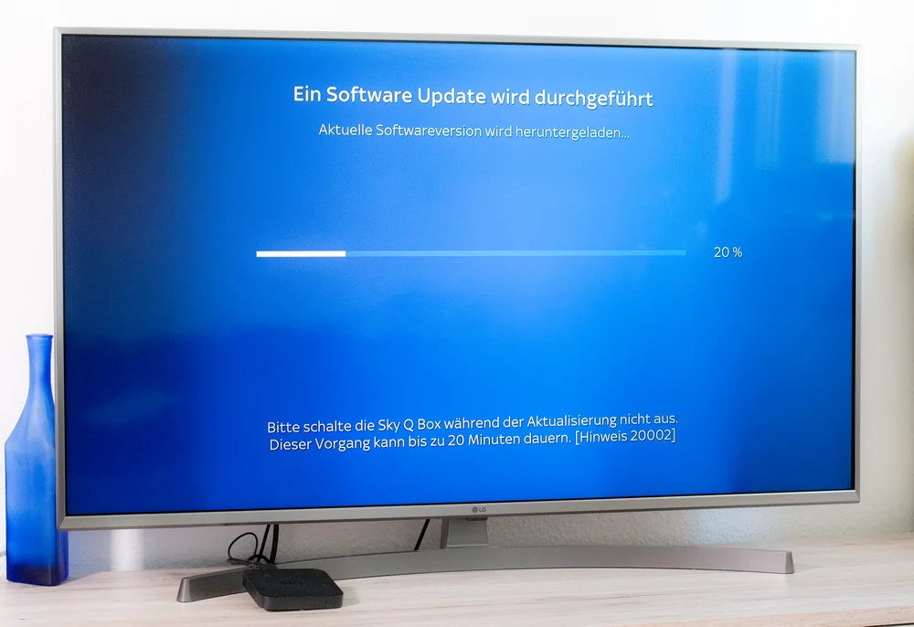 Update der Sky Q Box wird ausgeführt