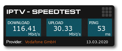 Speedtest mit Vodafone Gigacube