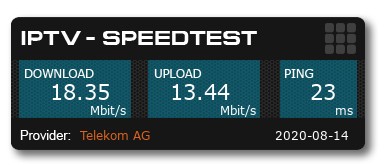Mein IPTV-Speedtest