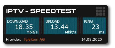 Mein IPTV-Speedtest